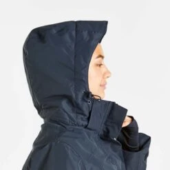 Harry Hall All-Weather Long Jacket II Dark Navy -Saddle Store hood detail hh8176