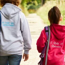 Personalised Junior Embroidered Hoodie Purple -Saddle Store hoodies childrens