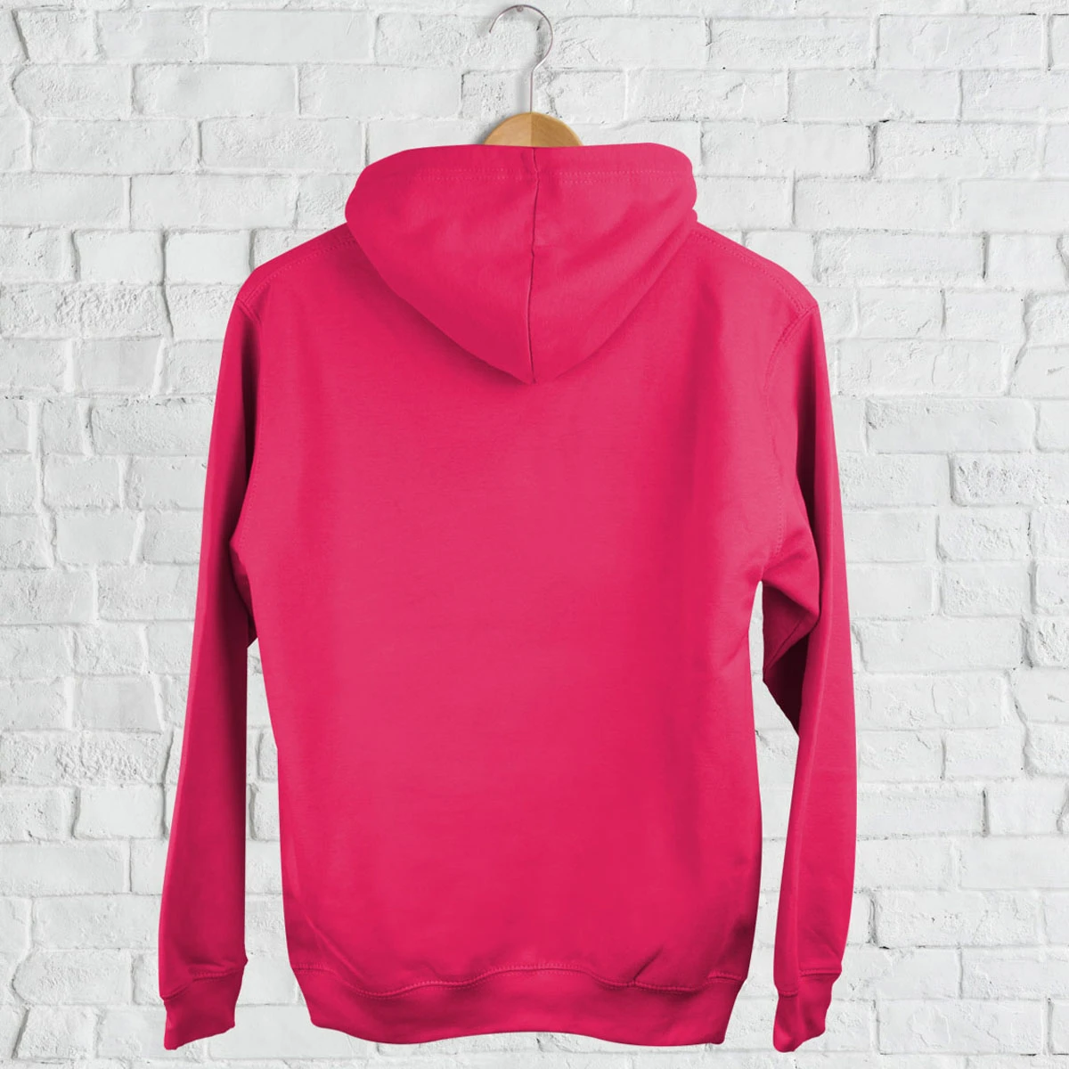 Personalised Adults Embroidered Hoodie Hot Pink 2 Personalised Adults Embroidered Hoodie Hot Pink - Image 2
