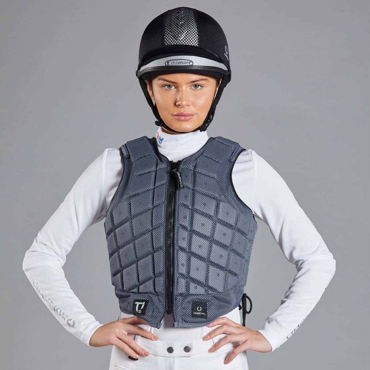 Champion Revolve Junior X-Air MIPS Jockey Helmet Silver 51cm - 61cm 2 Champion Revolve Junior X-Air MIPS Jockey Helmet Silver 51cm - 61cm - Image 2