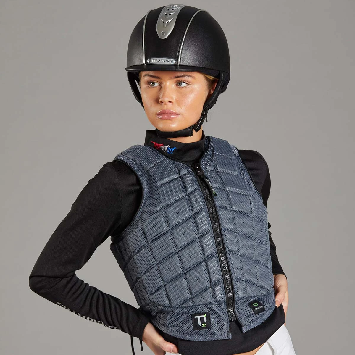 Champion Titanium Ti22 Body Protector Adults Gunmetal Grey XS Regular 3 Champion Titanium Ti22 Body Protector Adults Gunmetal Grey XS Regular - Image 3