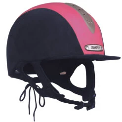Champion X-Air Plus Junior Peaked Helmet Navy/Hot Pink 51cm - 63cm