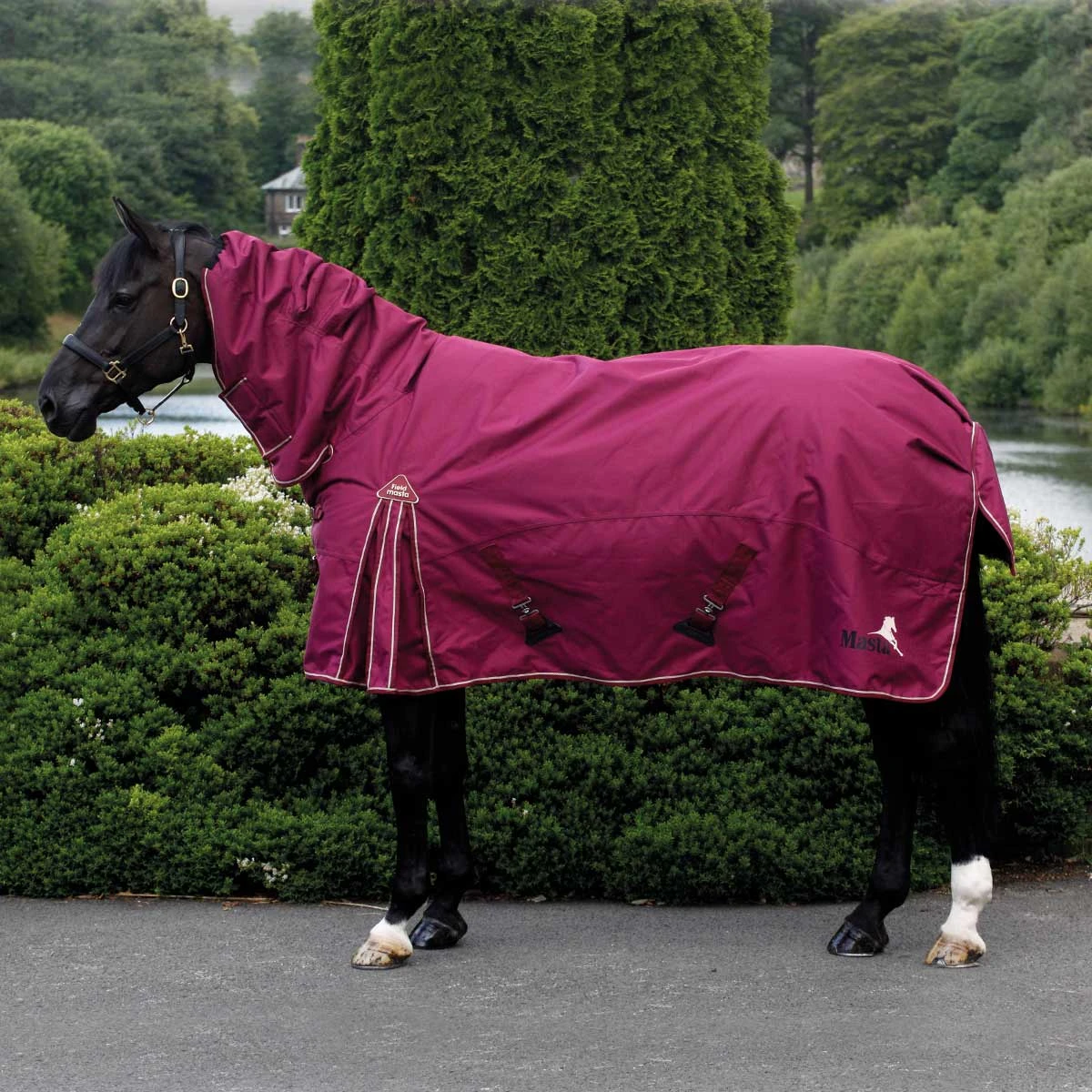 Fieldmasta 350g Heavyweight Combo Turnout Rug Burgundy 2 Fieldmasta 350g Heavyweight Combo Turnout Rug Burgundy - Image 2