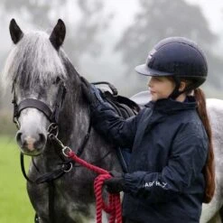 Harry Hall All-Weather Unisex Blouson Jacket Junior Dark Navy 14 Harry Hall All-Weather Unisex Blouson Jacket Junior Dark Navy -Saddle Store kids blouson lifestyle 1