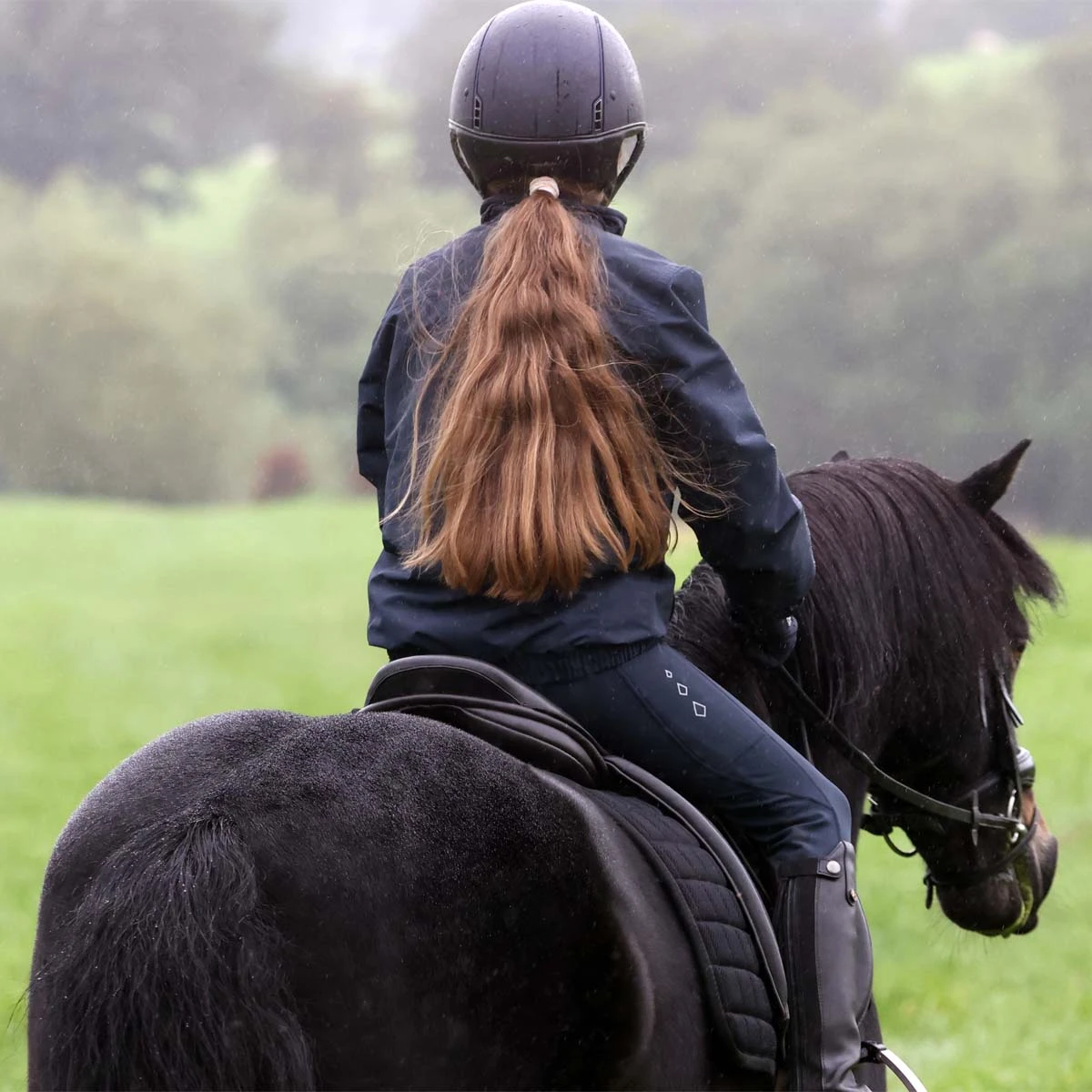 Harry Hall All-Weather Unisex Blouson Jacket Junior Dark Navy 8 Harry Hall All-Weather Unisex Blouson Jacket Junior Dark Navy - Image 8