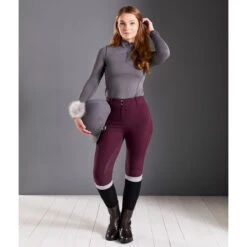 Harry Hall Grip Full Seat Breeches Burgundy -Saddle Store lifestyle 1 1 1