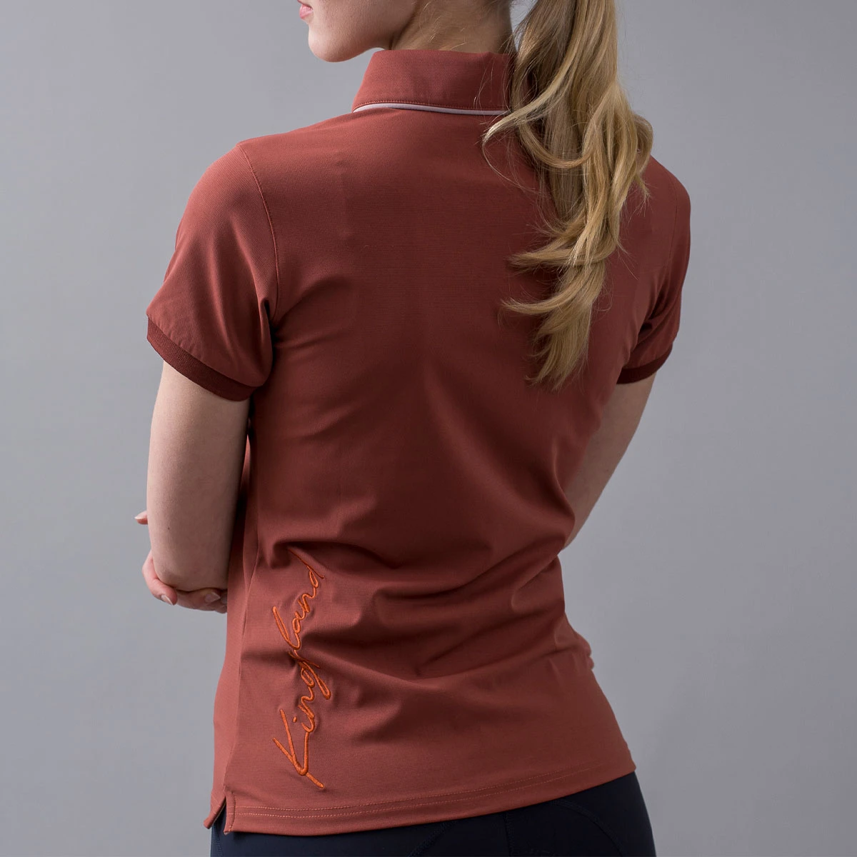 Kingsland Klolena Ladies Tec Pique Polo Shirt Brown 4 Kingsland Klolena Ladies Tec Pique Polo Shirt Brown - Image 4