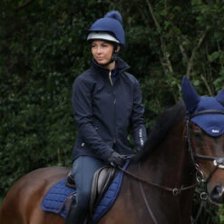 Harry Hall Softshell Jacket Dark Navy -Saddle Store lifestyle ridden softshell jacket 1