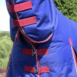 Ventomasta 200g Mediumweight Combo Neck Turnout Rug Navy Blue 7 Ventomasta 200g Mediumweight Combo Neck Turnout Rug Navy Blue -Saddle Store ma6146 bl11 image 4