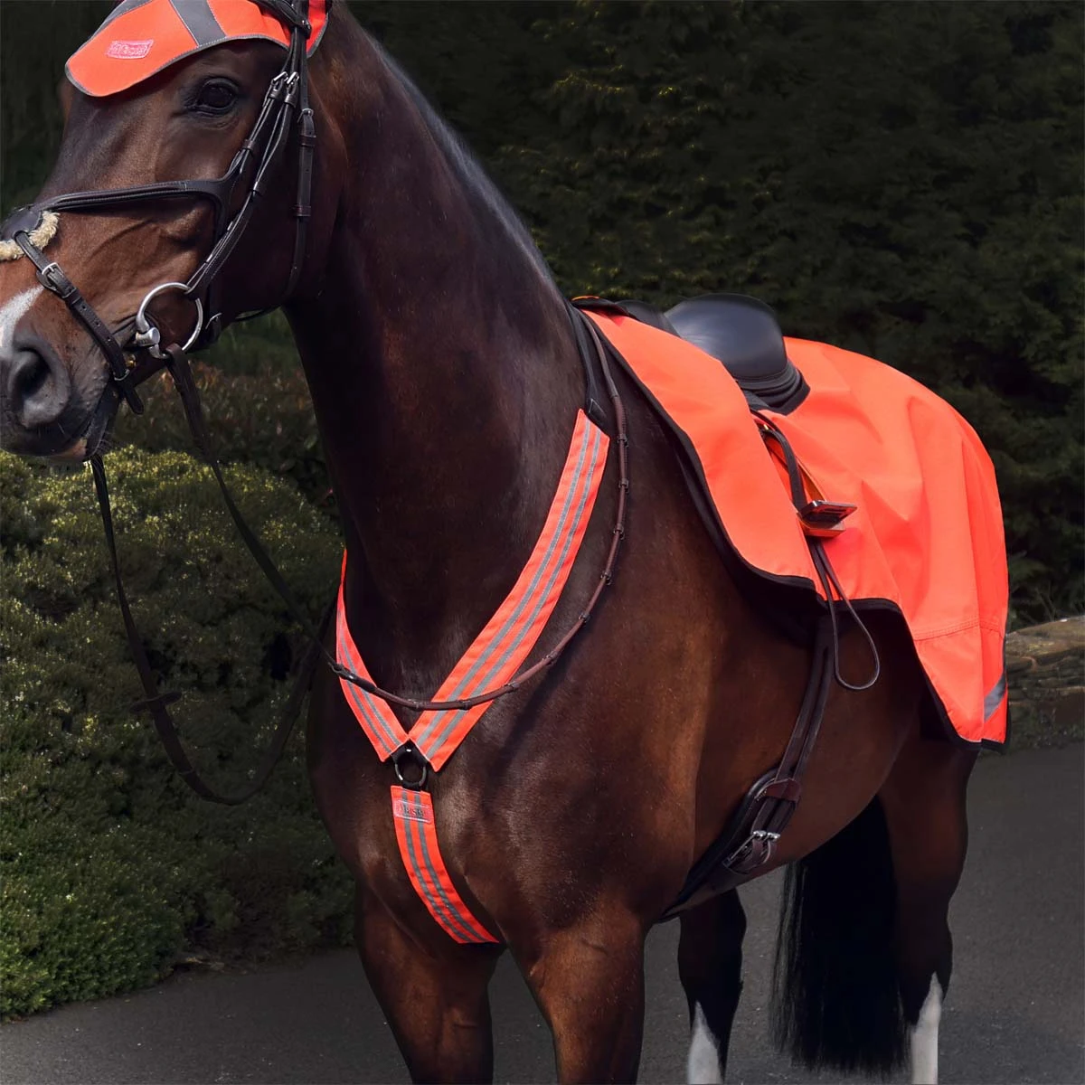 Masta Hi Viz Breast Plate Orange 1 Masta Hi Viz Breast Plate Orange