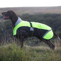 Woofmasta High Viz Dog Coat Yellow -Saddle Store ma8152 hi viz dog coat shot 1