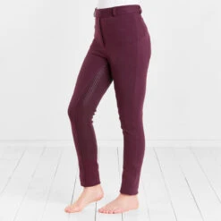 Farnell Grip Seat Junior Jodhpur Plum