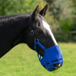 The Ultimate Grazing Muzzle For Horses Size Cob Blue