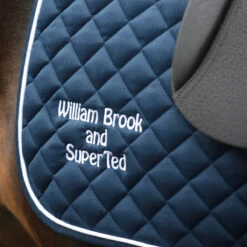 Personalised Masta GP Saddle Pad Navy Blue 8 Personalised Masta GP Saddle Pad Navy Blue -Saddle Store navy blue saddlecloth