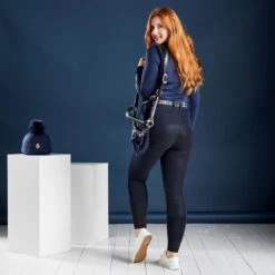 Harry Hall Ladies Base Layer Dark Navy -Saddle Store navy lifestyle two