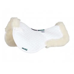 NuuMed HiWither Wool Half Pad With Collars White