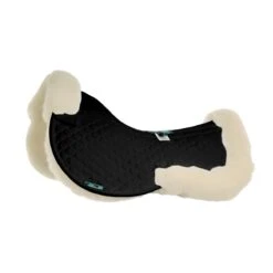 NuuMed HiWither Wool Half Pad With Collars Black