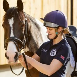 Pony Club Adults Polo Shirt Navy Blue -Saddle Store pc0413 lifestyle 1