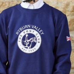 Pony Club Junior Sweatshirt Green -Saddle Store pc0519 lifestyle 4 1