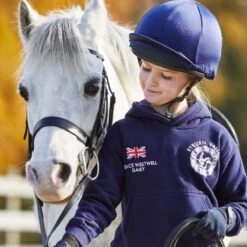 Pony Club Junior Hoodie Green -Saddle Store pc0520 lifestyle 2 5