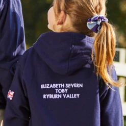 Pony Club Junior Hoodie Navy Blue -Saddle Store pc0520 lifestyle 4