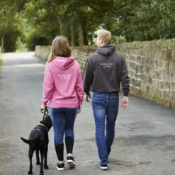 Personalised Adults Embroidered Hoodie Dark Grey 11 Personalised Adults Embroidered Hoodie Dark Grey -Saddle Store personalisation lifestyle 121 sq web 1