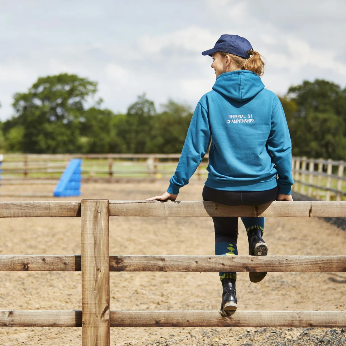 Personalised Adults Embroidered Hoodie Teal 3 Personalised Adults Embroidered Hoodie Teal - Image 3