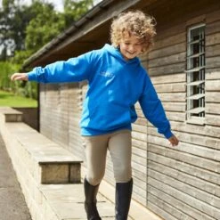 Personalised Junior Embroidered Hoodie Blue -Saddle Store personalisation lifestyle 654 sq web