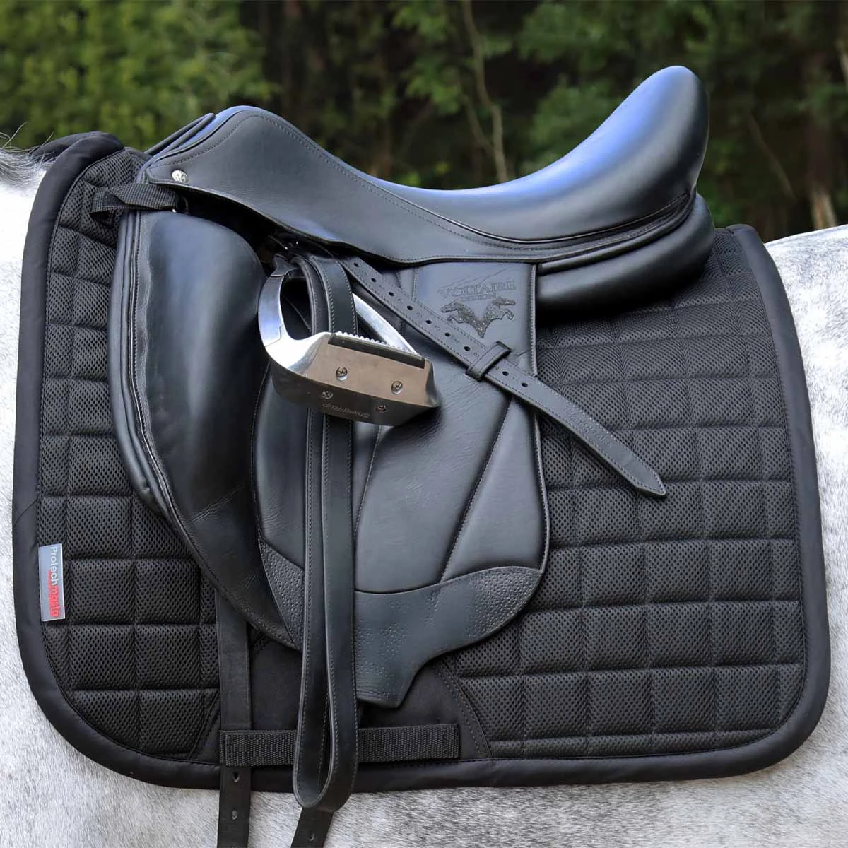 Protechmasta Infrared Airmesh Dressage Saddlecloth Black 1 Protechmasta Infrared Airmesh Dressage Saddlecloth Black