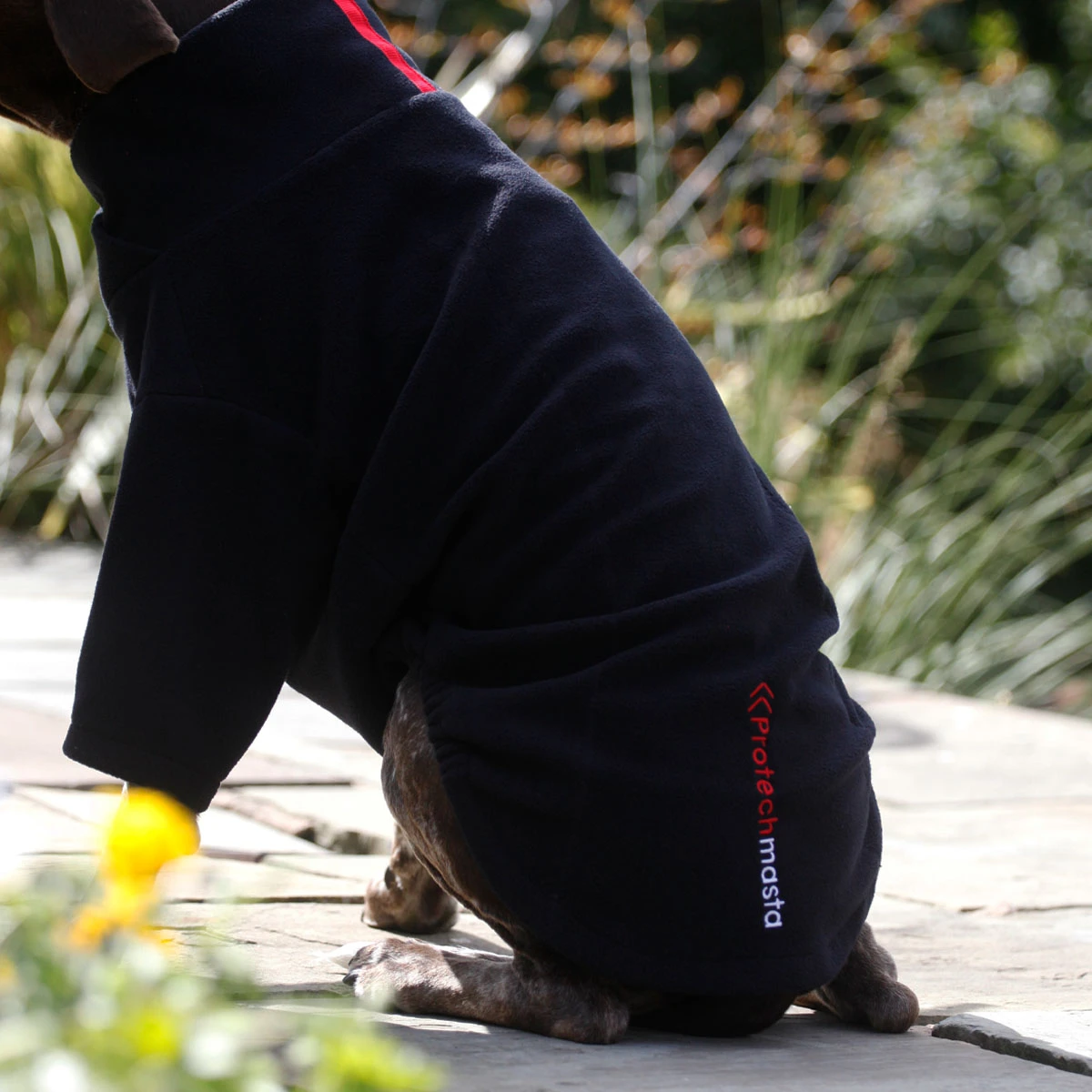 Protechmasta Fleece Dog Coat Black 2 Protechmasta Fleece Dog Coat Black - Image 2