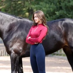 Harry Hall Ladies Base Layer Red 29 Harry Hall Ladies Base Layer Red -Saddle Store red baselayer country lifestyle 1