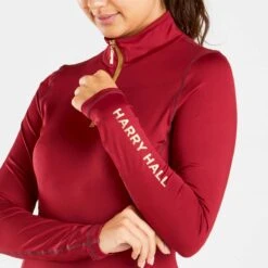 Harry Hall Ladies Base Layer Red 20 Harry Hall Ladies Base Layer Red -Saddle Store red detail sleeve image ladies baselayer