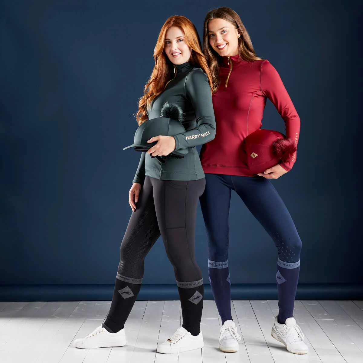 Harry Hall Ladies Riding Socks 2pack Dark Navy 4 Harry Hall Ladies Riding Socks 2pack Dark Navy - Image 4