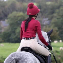 Harry Hall Ladies Base Layer Red 27 Harry Hall Ladies Base Layer Red -Saddle Store red lifestyle 2 and belt