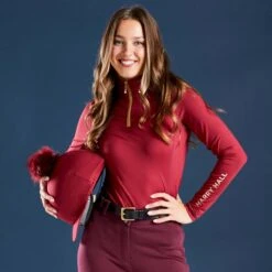 Harry Hall Ladies Base Layer Red 22 Harry Hall Ladies Base Layer Red -Saddle Store red lifestyle three