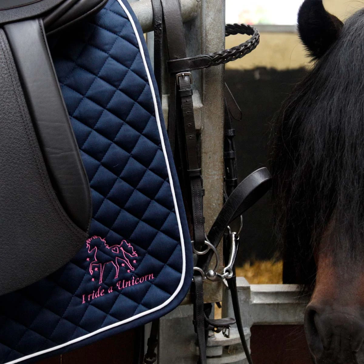 Personalised Masta GP Saddle Pad Navy Blue 3 Personalised Masta GP Saddle Pad Navy Blue - Image 3