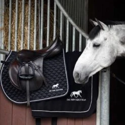 Personalised Masta GP Saddle Pad Black -Saddle Store saddlecloth personalised