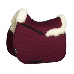 NuuMed HiWither Half Wool Saddlepad With Collars Burgandy