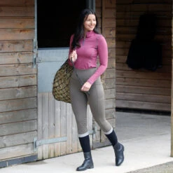 Harry Hall Bala Silicone Knee Ladies Riding Tights Stone -Saddle Store stone bala 1