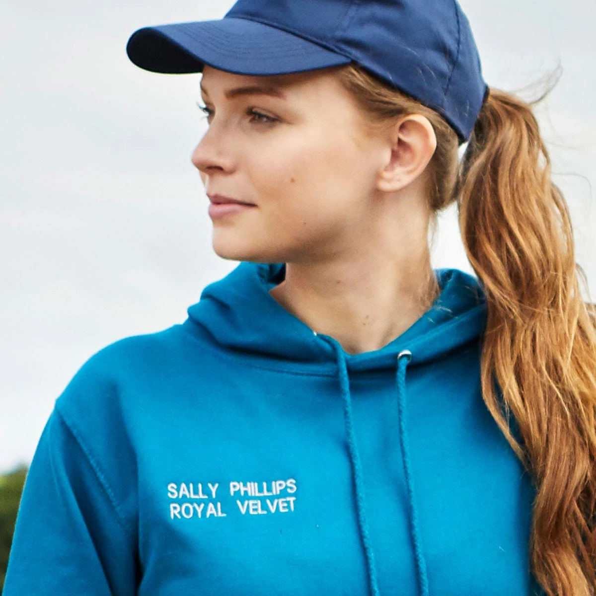 Personalised Adults Embroidered Hoodie Teal 6 Personalised Adults Embroidered Hoodie Teal - Image 6