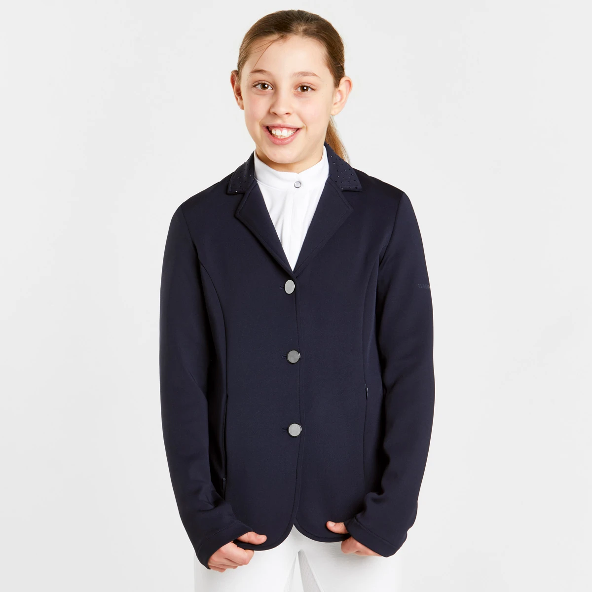 Harry Hall Show Jacket Junior Navy Blue 2 Harry Hall Show Jacket Junior Navy Blue - Image 2
