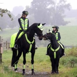 Masta Hi Viz Breast Plate Yellow -Saddle Store yellow hiviz lifestyle 3 1