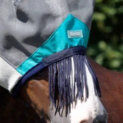 Masta Fly Mask With Ears And Nose Fringe Silver 6 Masta Fly Mask With Ears And Nose Fringe Silver -Saddle Store zoomed
